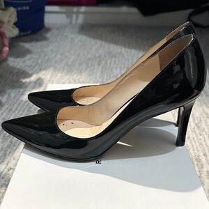 Sleek Black Patent Leather Heels